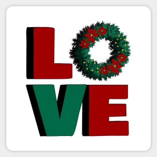 LOVE, christmas design Sticker